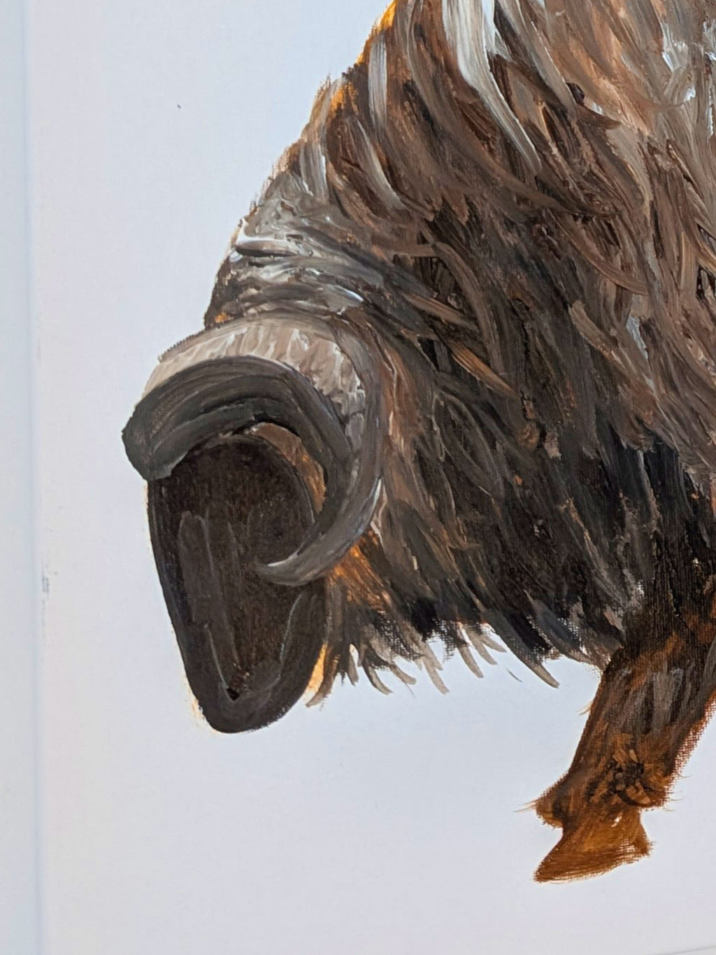 Big Sheep - Schaf auf Leinwandbild - modernes Tiermotiv