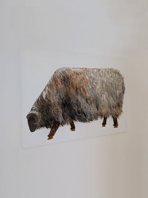 Big Sheep - Schaf auf Leinwandbild - modernes Tiermotiv