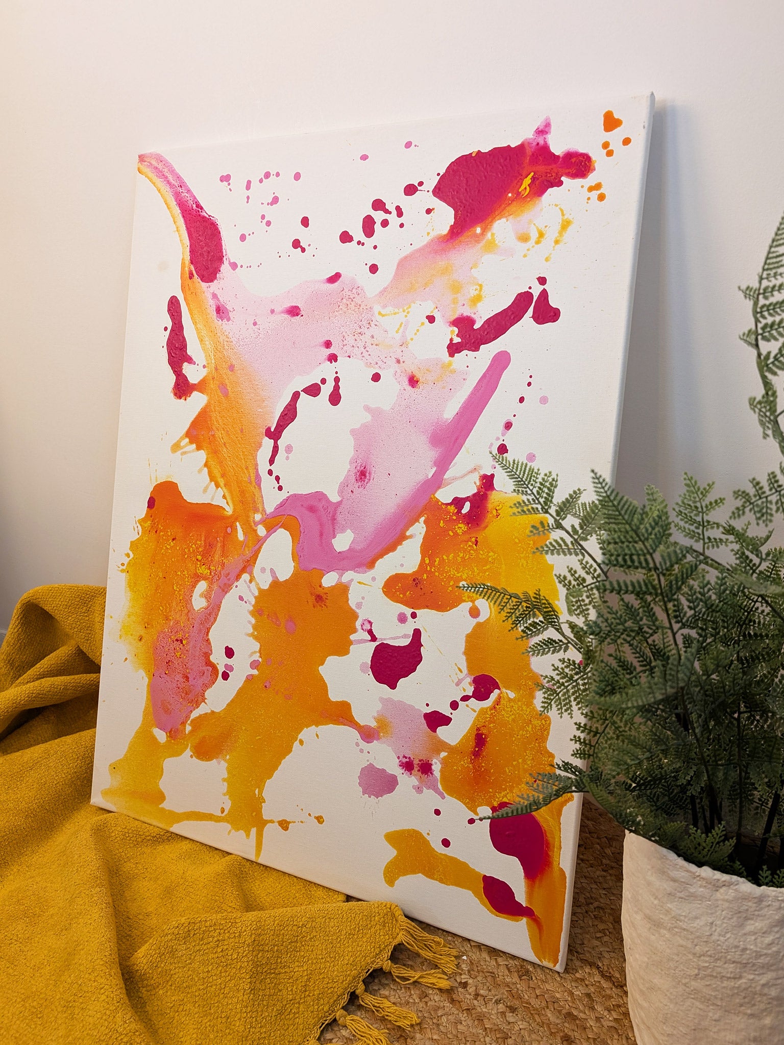 Bild abstrakt - echte Original Kunst - schönes Acrylbild - selbstgemalte Leinwand