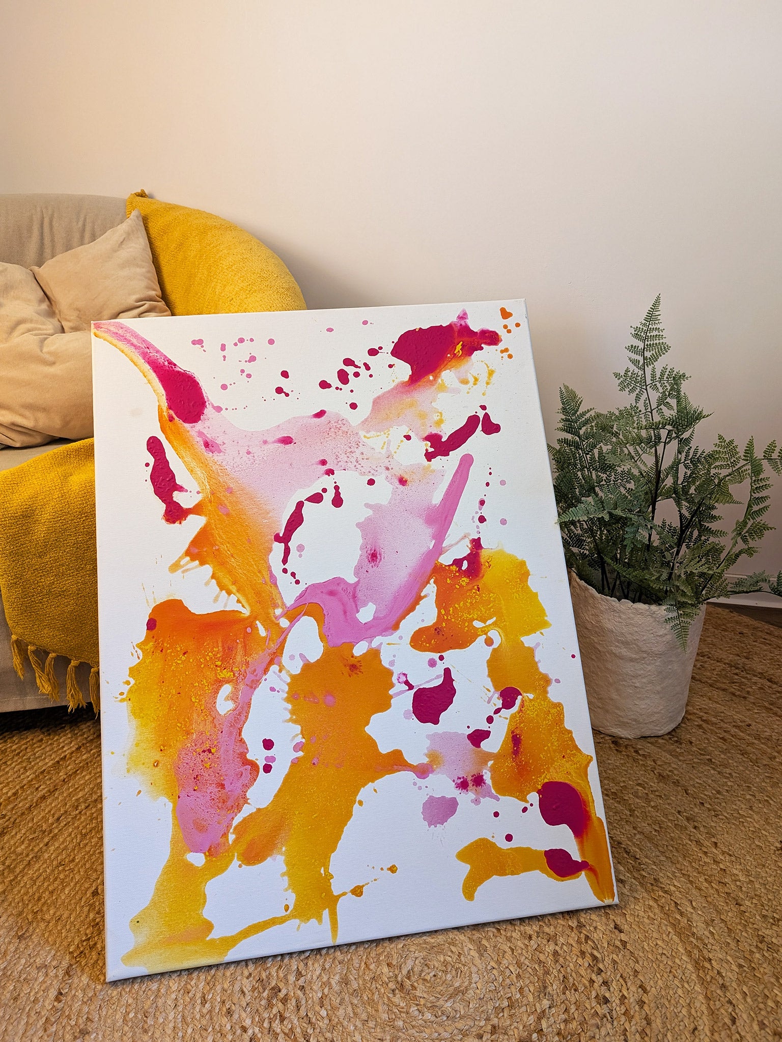 Bild abstrakt - echte Original Kunst - schönes Acrylbild - selbstgemalte Leinwand