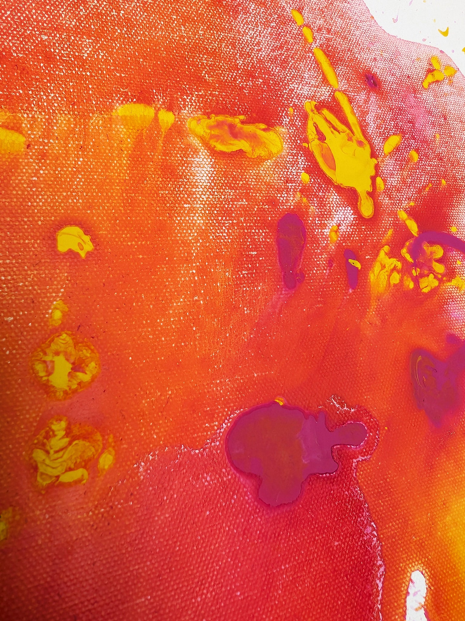 Bild abstrakt - pink - orange - Leinwand - selbstgemalt - schönes Acrylbild