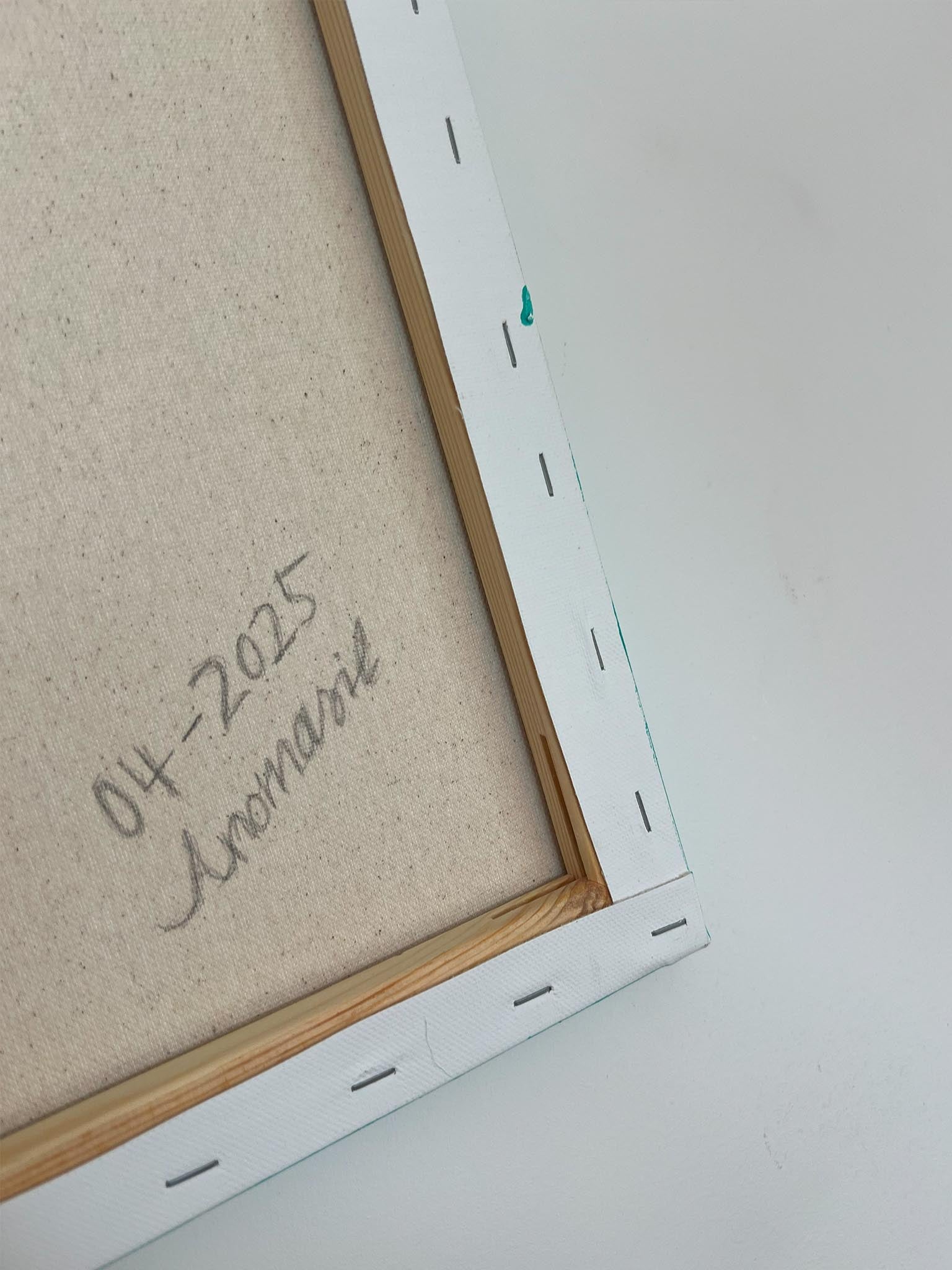 Grüne Struktur - Leinwand - Modernes organisches Kunstwerk für Wanddekoration -  für moderne Räume