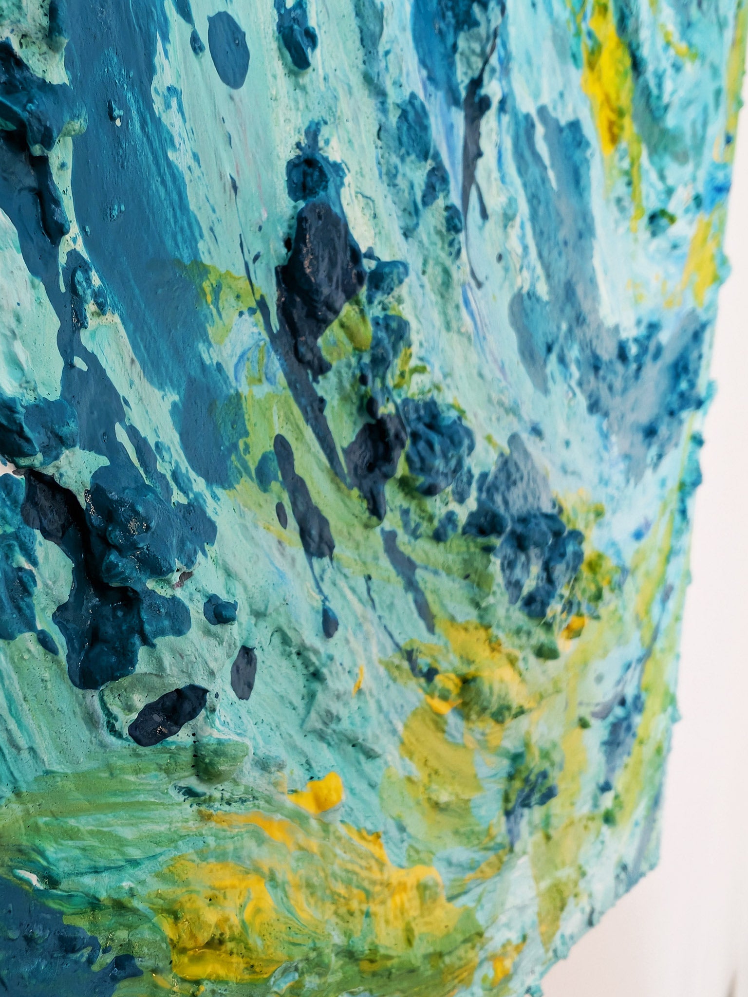 Blaues Struktur Leinwandbild - Modernes Wandbild für Wohnzimmer & Schlafzimmer