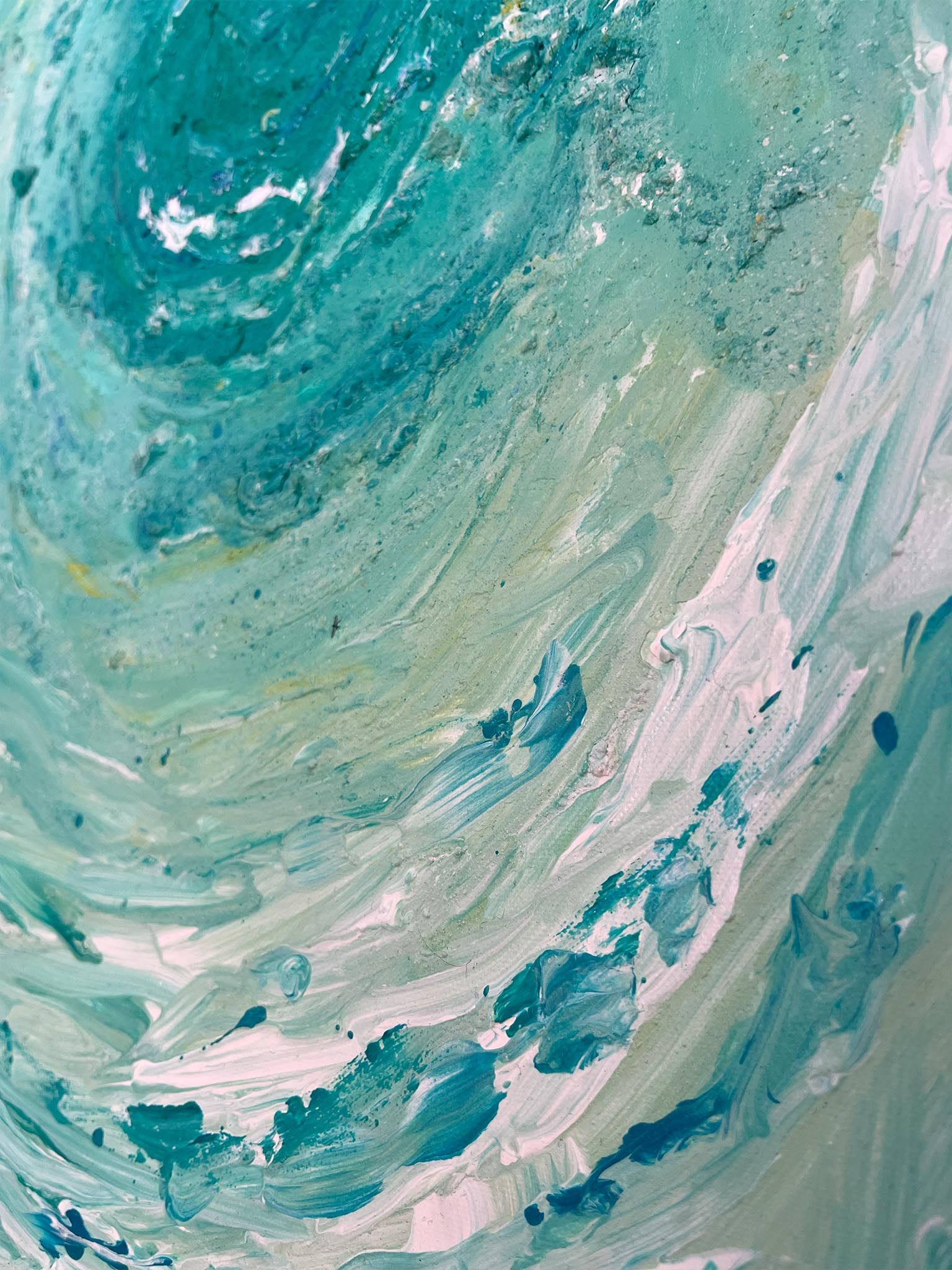 Grüne Struktur - Leinwand - Modernes organisches Kunstwerk für Wanddekoration -  für moderne Räume