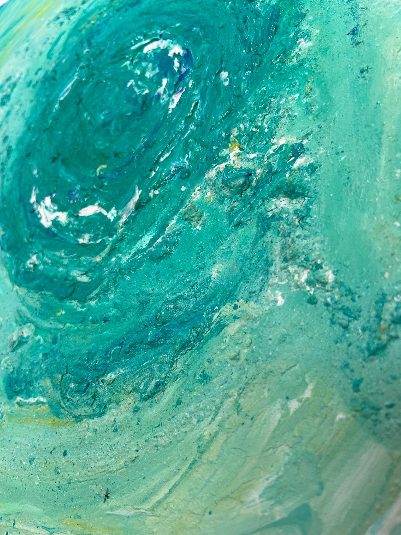 Grüne Struktur - Leinwand - Modernes organisches Kunstwerk für Wanddekoration -  für moderne Räume