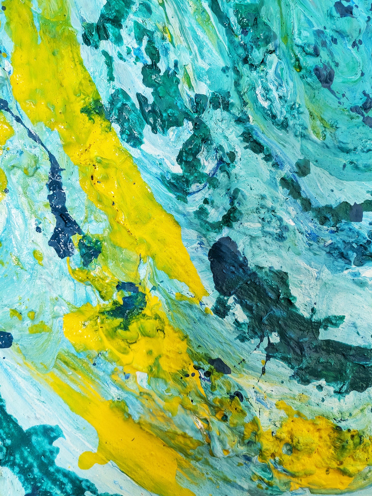 Blaues Struktur Leinwandbild - Modernes Wandbild für Wohnzimmer & Schlafzimmer