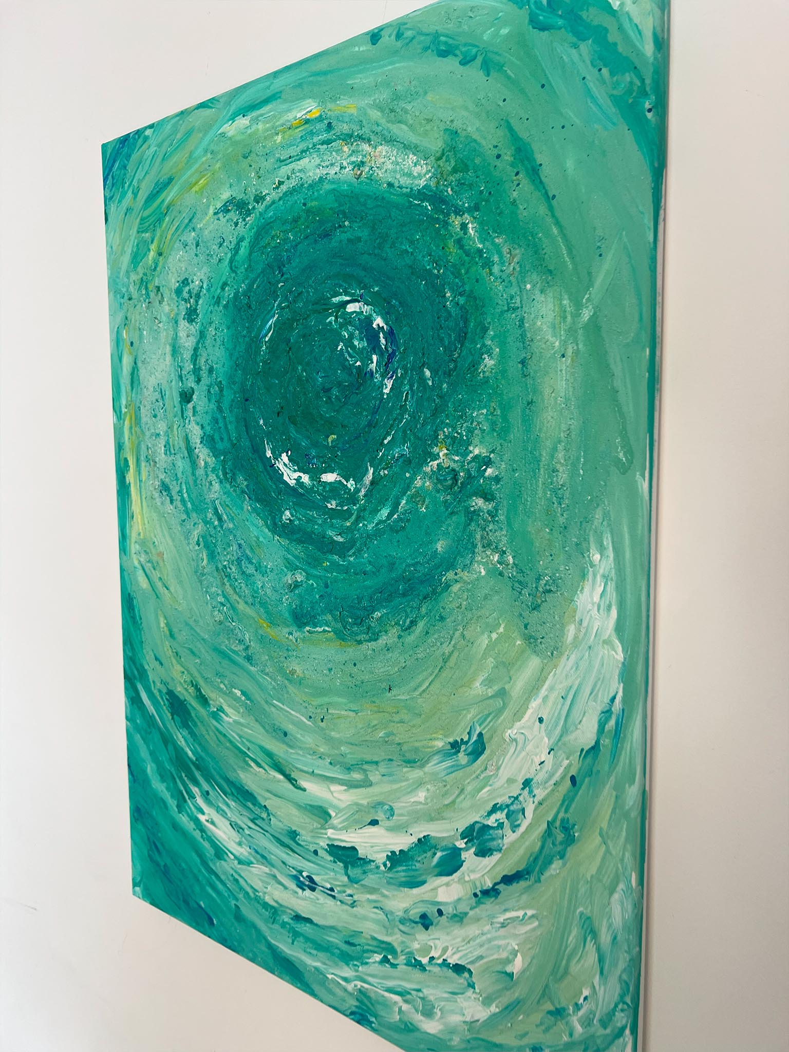 Grüne Struktur - Leinwand - Modernes organisches Kunstwerk für Wanddekoration -  für moderne Räume