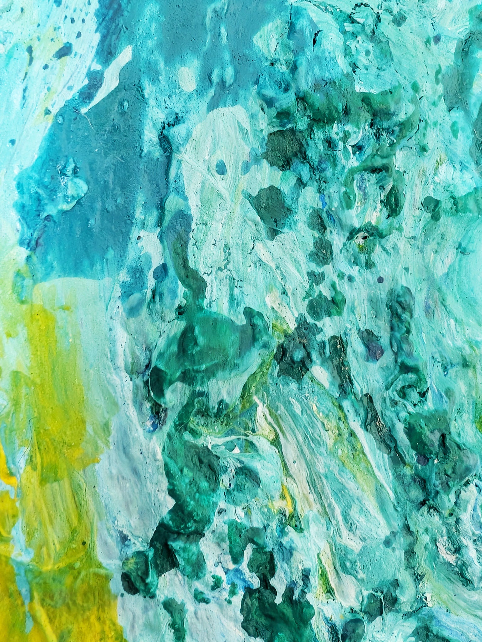 Blaues Struktur Leinwandbild - Modernes Wandbild für Wohnzimmer & Schlafzimmer