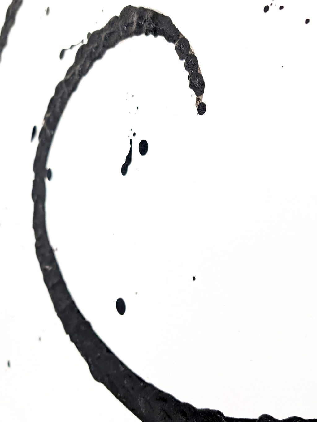 Abstraktes Schwarz - Weiß  Leinwandkunstwerk mit Linienführung - Minimalistisches Wandbild