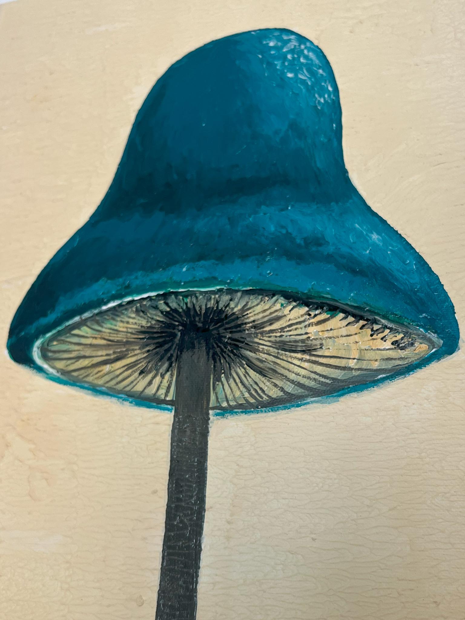 Pilz auf Leinwand - Natürliches Bild - groß und schmal - Acryl auf Leinwand -kreative Kunst