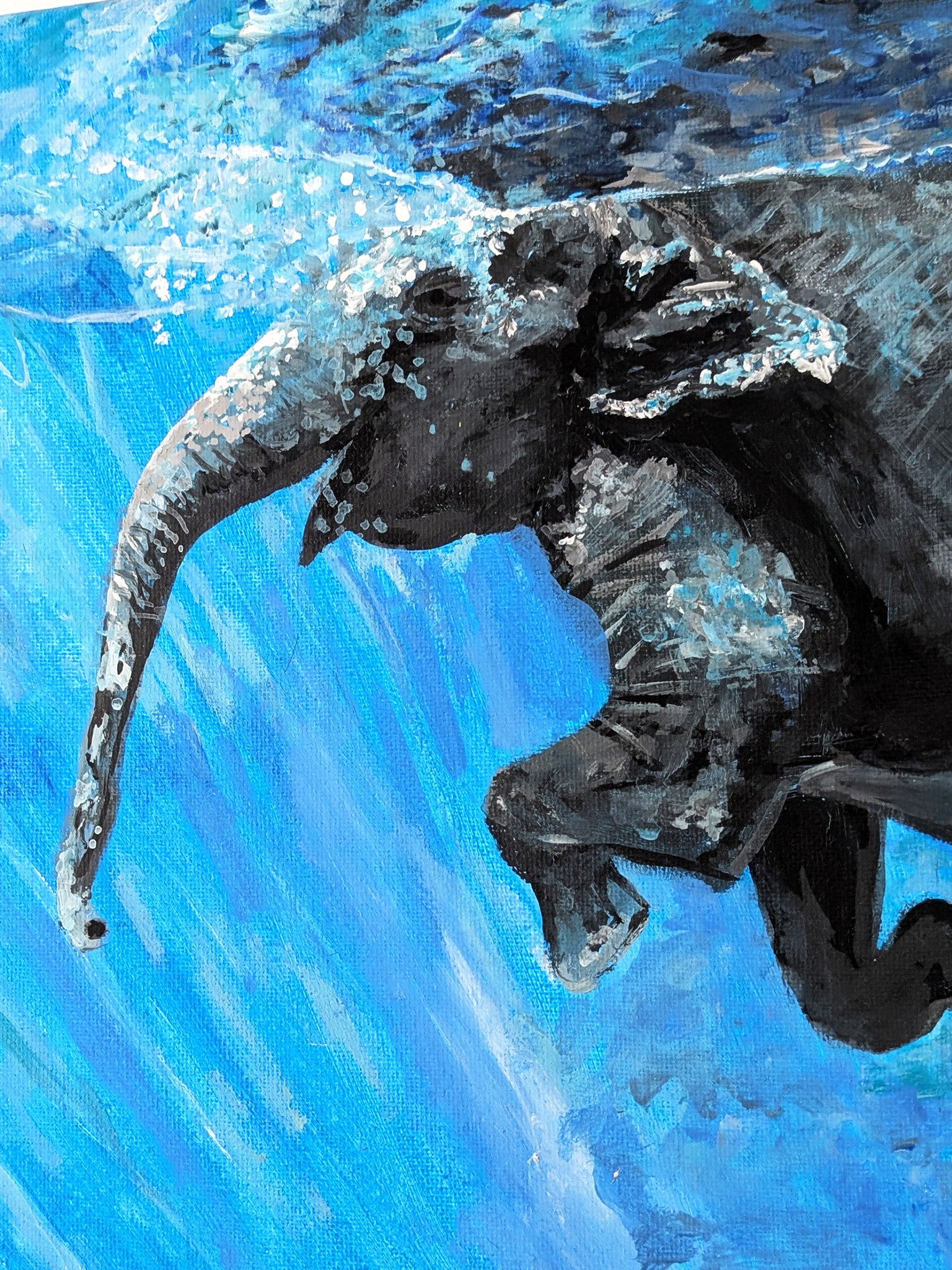 Leinwandbild Elefant von der Seite - Elegante Wanddekoration mit Wildlife-Flair