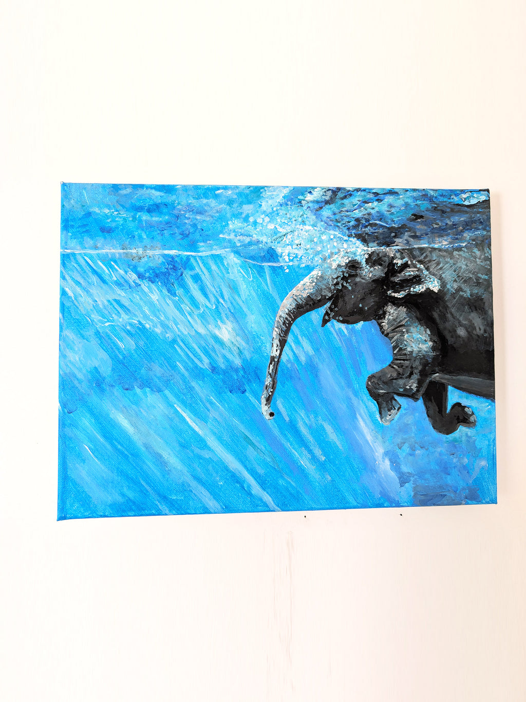 Leinwandbild Elefant von der Seite - Elegante Wanddekoration mit Wildlife-Flair