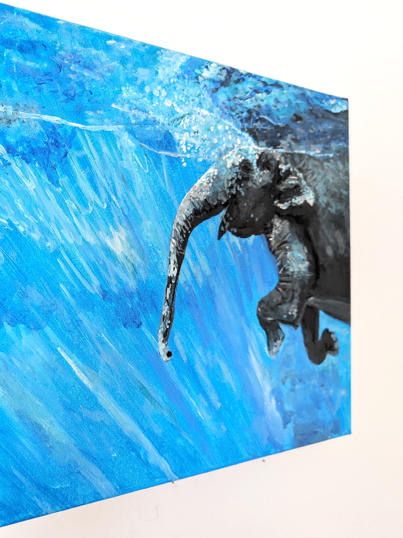 Leinwandbild Elefant von der Seite - Elegante Wanddekoration mit Wildlife-Flair