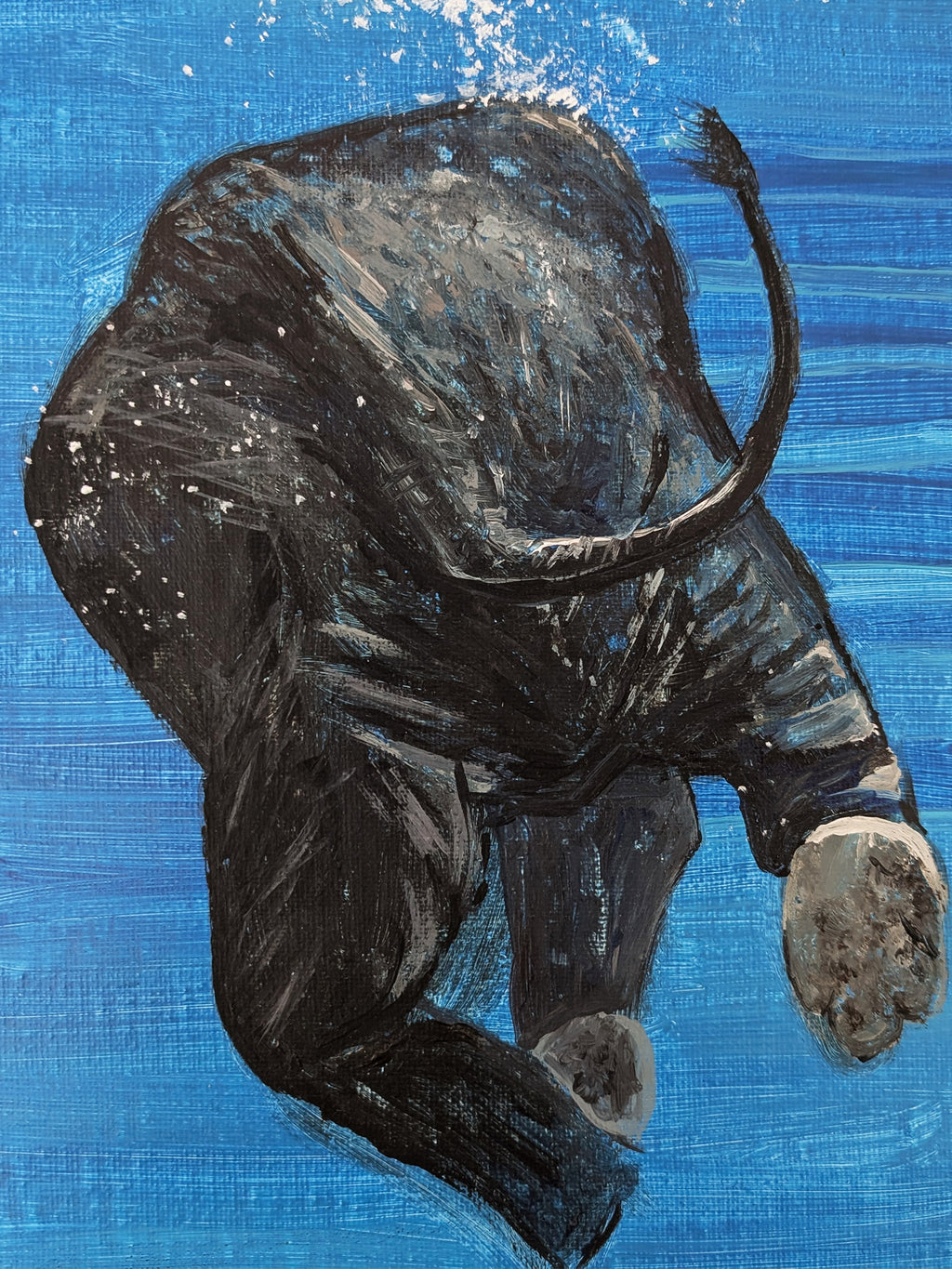 Kunstvoller Elefant von hinten - Leinwandbild für individuelle Raumgestaltimg - Tier mit Charakter