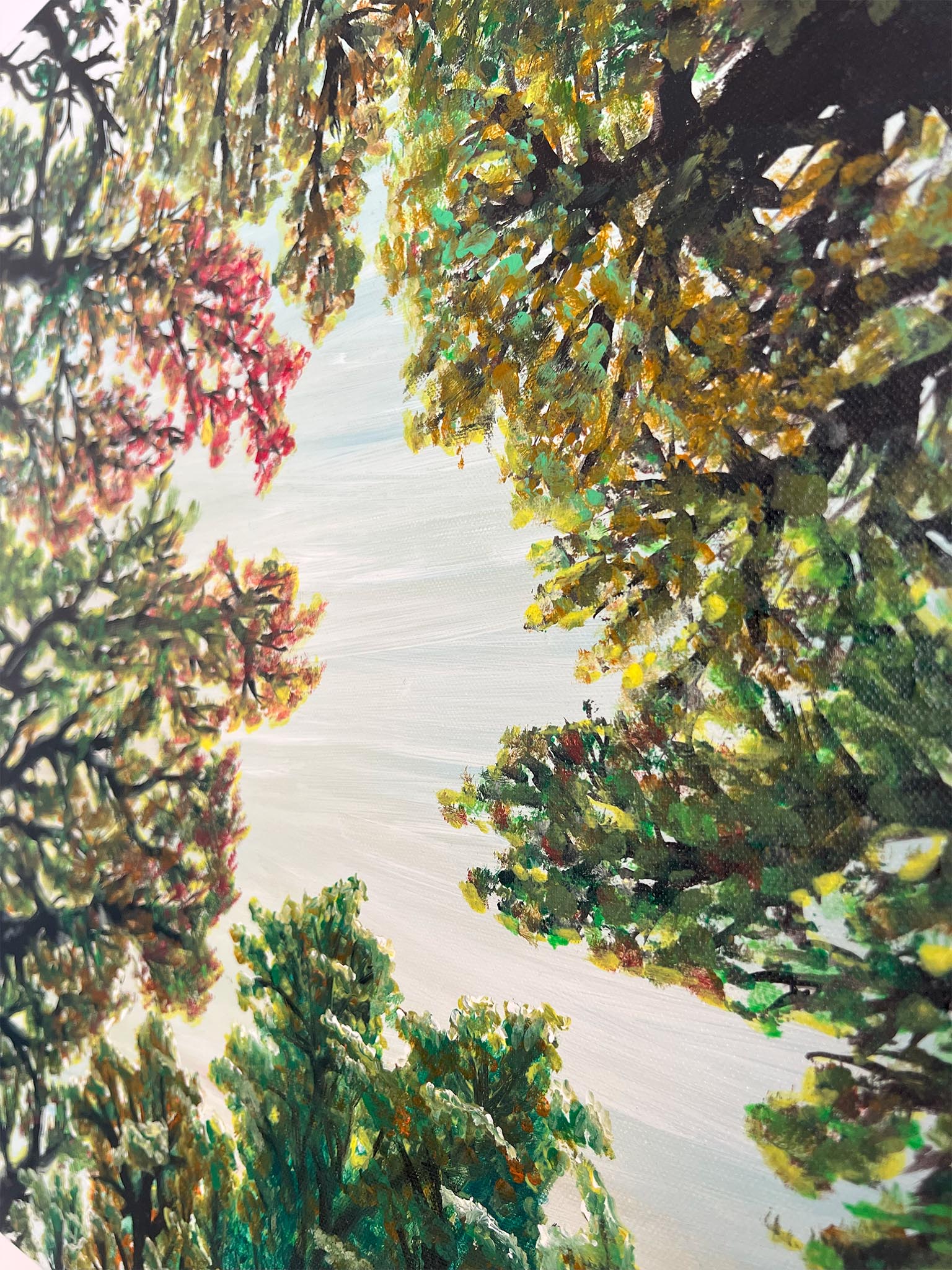 Green Forest - Leinwandkunst Wald - Natürliches Wandbild mit Tiefe und Ruhe - entspannendes Raumgefühl