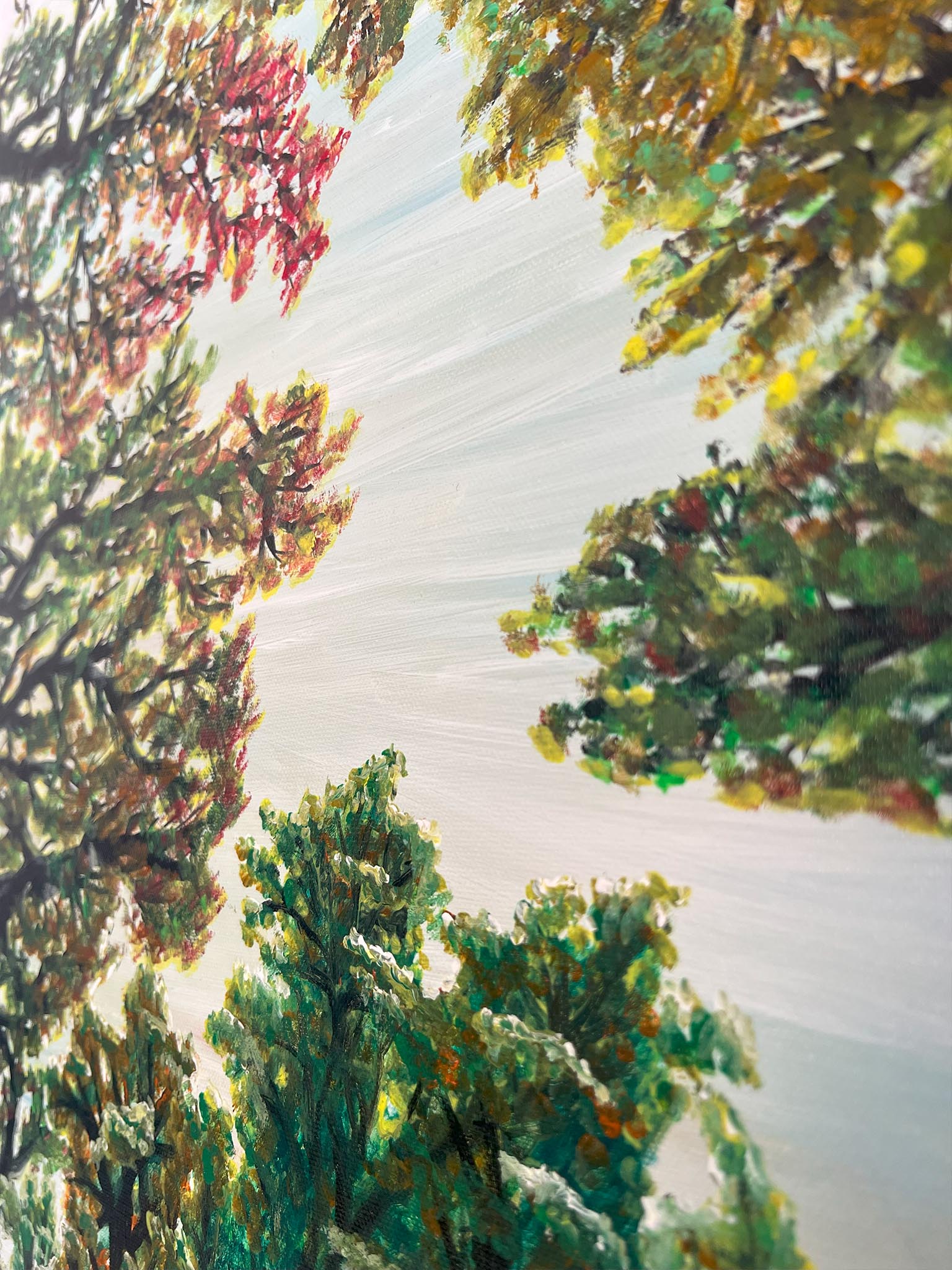 Green Forest - Leinwandkunst Wald - Natürliches Wandbild mit Tiefe und Ruhe - entspannendes Raumgefühl