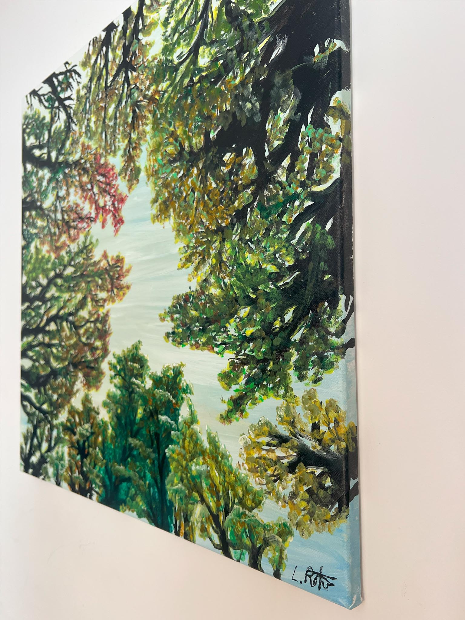 Green Forest - Leinwandkunst Wald - Natürliches Wandbild mit Tiefe und Ruhe - entspannendes Raumgefühl