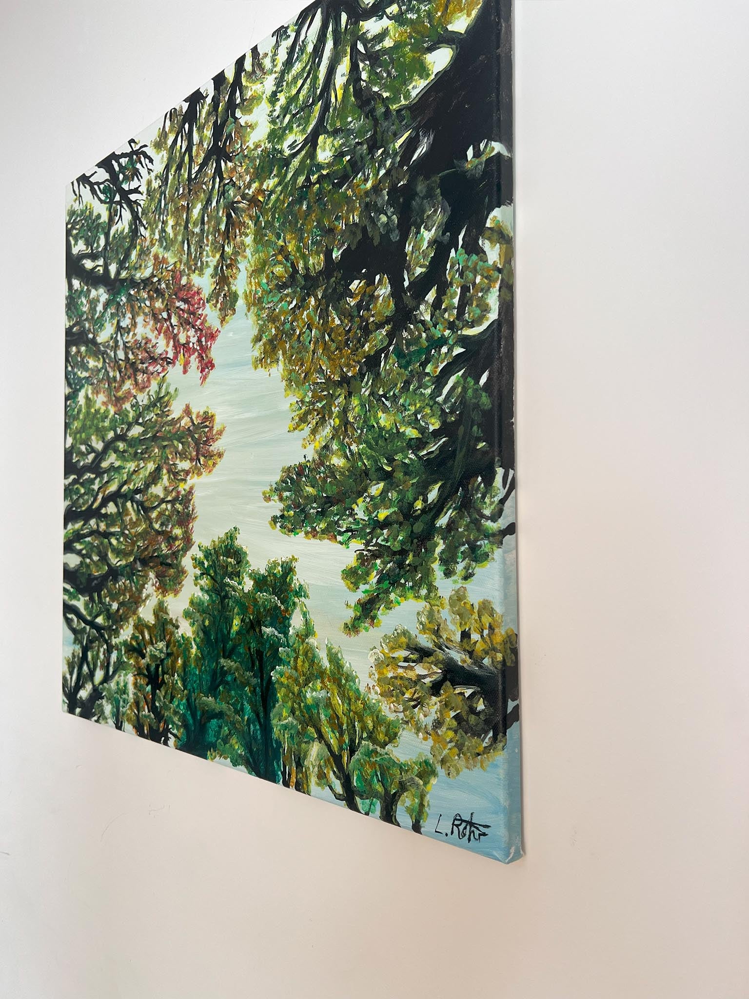 Green Forest - Leinwandkunst Wald - Natürliches Wandbild mit Tiefe und Ruhe - entspannendes Raumgefühl