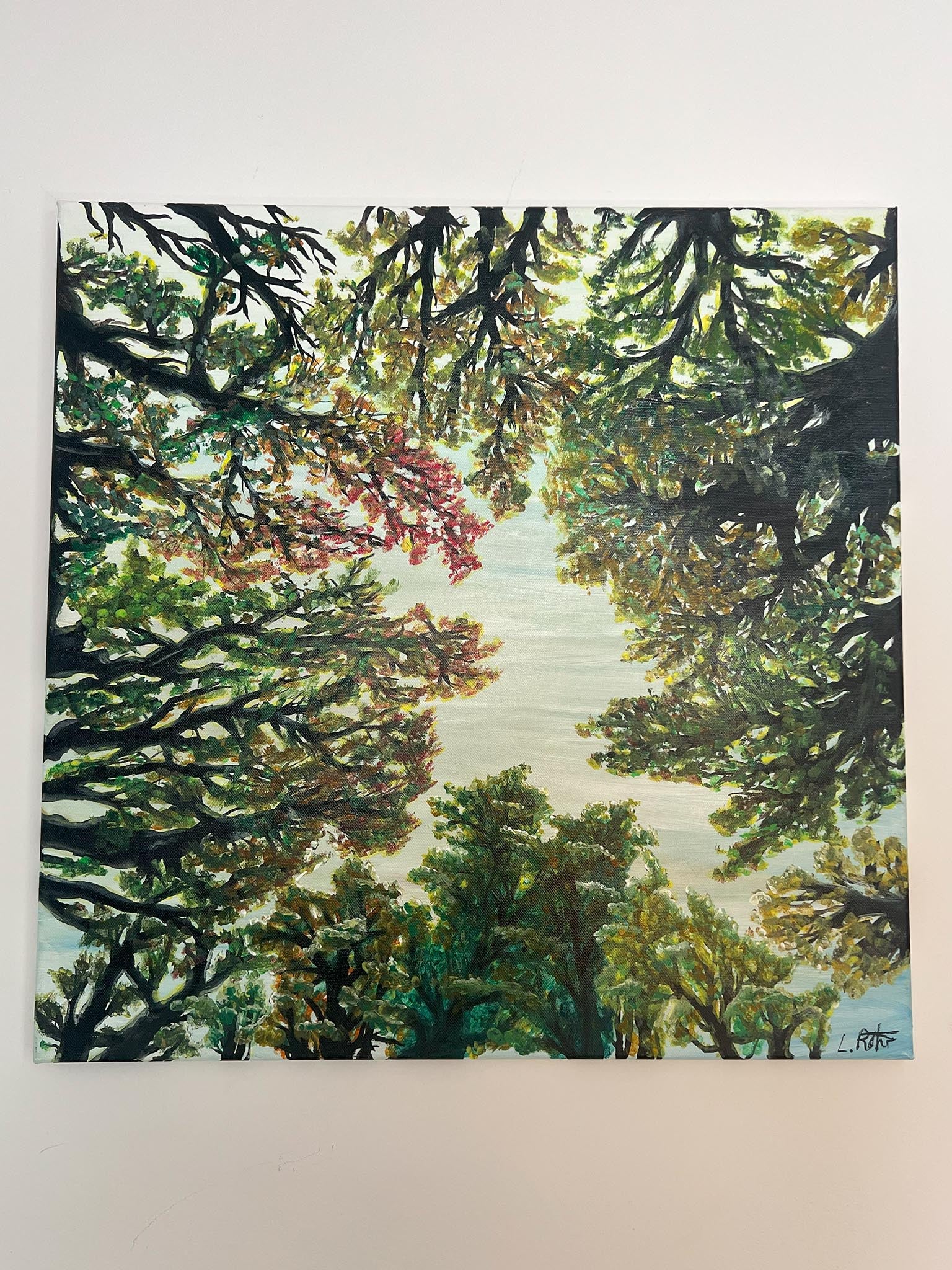 Green Forest - Leinwandkunst Wald - Natürliches Wandbild mit Tiefe und Ruhe - entspannendes Raumgefühl