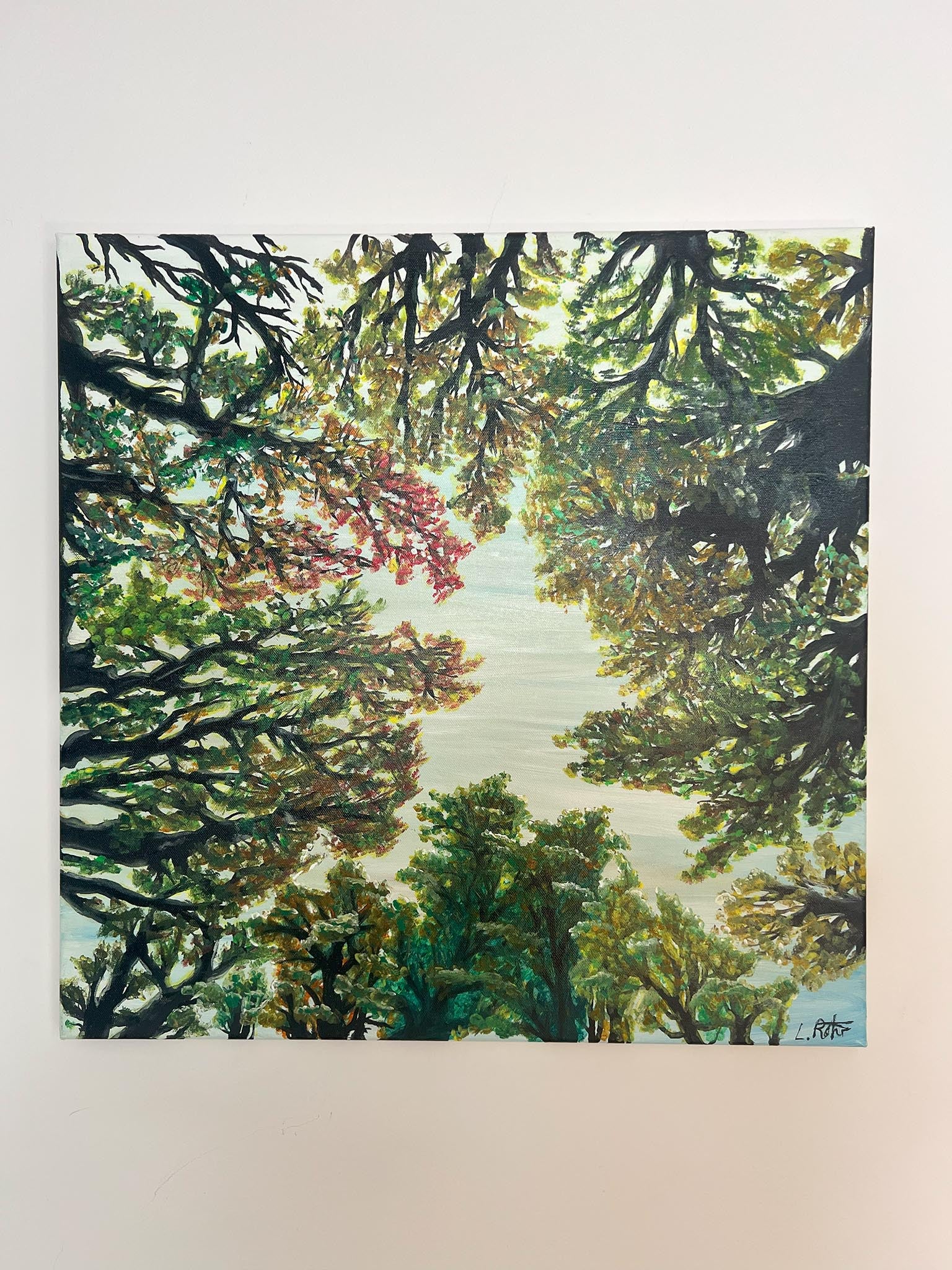 Green Forest - Leinwandkunst Wald - Natürliches Wandbild mit Tiefe und Ruhe - entspannendes Raumgefühl