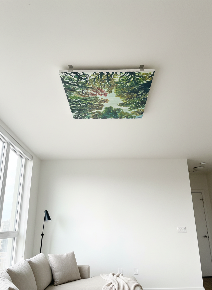 Green Forest - Leinwandkunst Wald - Natürliches Wandbild mit Tiefe und Ruhe - entspannendes Raumgefühl