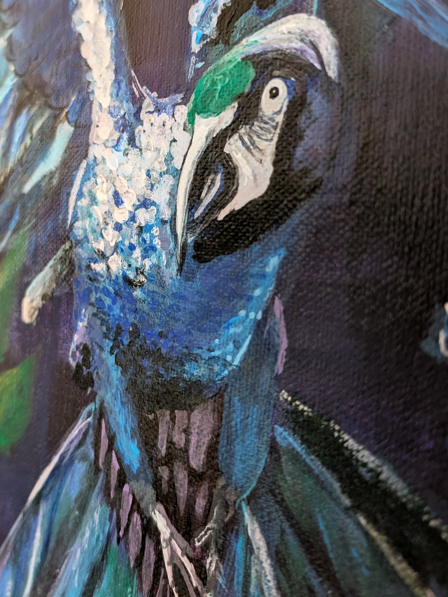 Bunter Papagei - Leinwand - Naturinspirierte Wandkunst im tropischen Look - Tierkunst