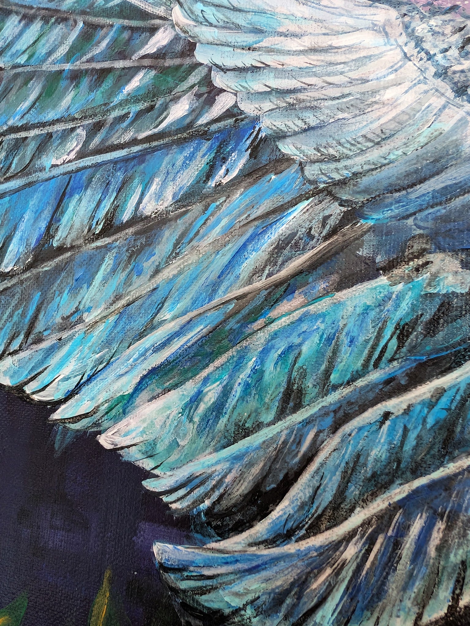 Bunter Papagei - Leinwand - Naturinspirierte Wandkunst im tropischen Look - Tierkunst