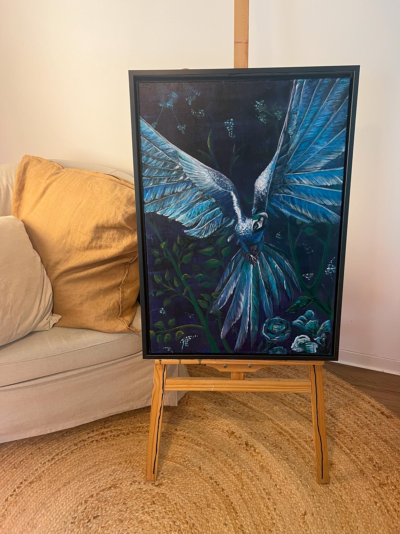 Bunter Papagei - Leinwand - Naturinspirierte Wandkunst im tropischen Look - Tierkunst