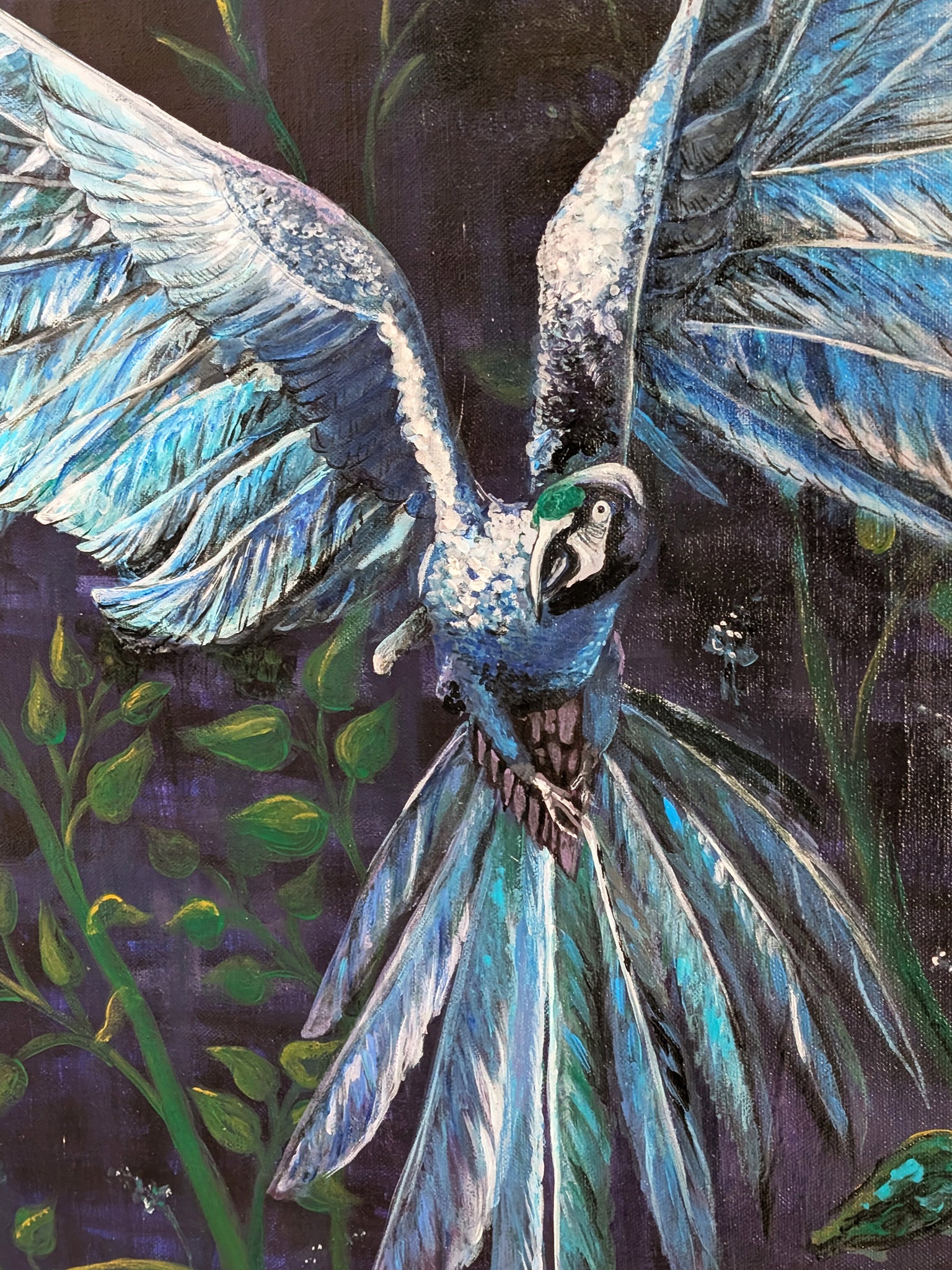 Bunter Papagei - Leinwand - Naturinspirierte Wandkunst im tropischen Look - Tierkunst