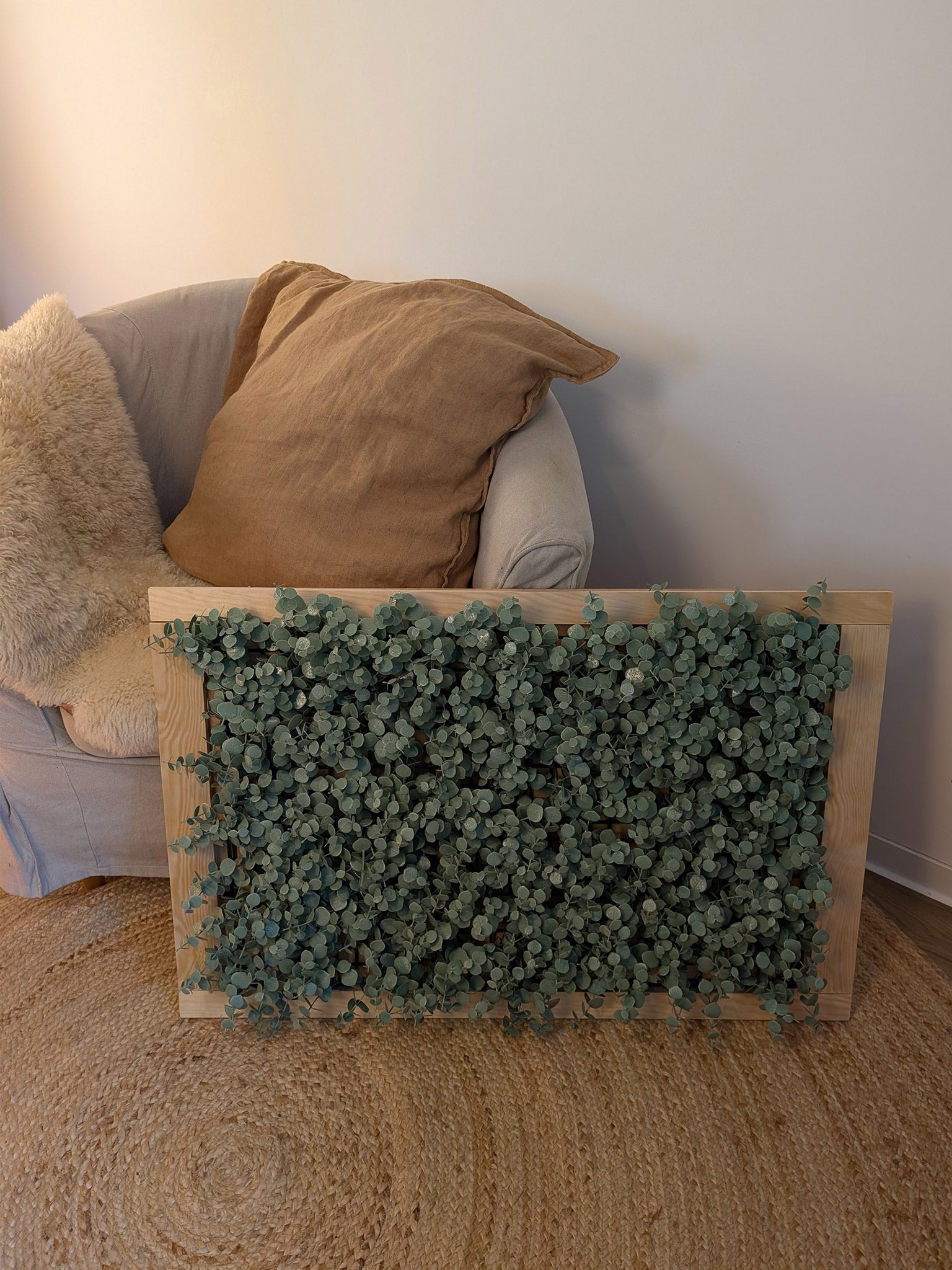 Grüner Klee gerahmt - Beruhigendes Naturmotive - harmonische Raumgestaltung - Naturbild - Rasen mit Rahmen