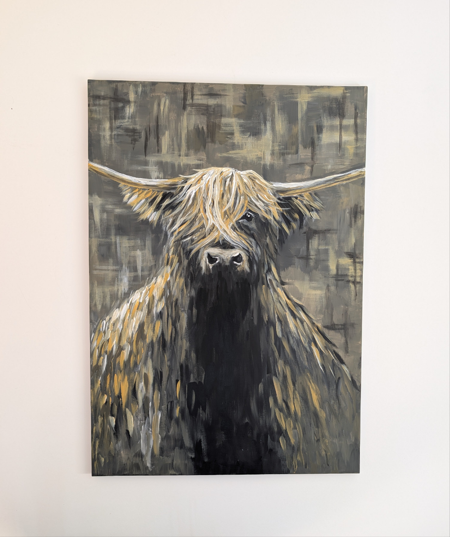 Big Highland Cow beige