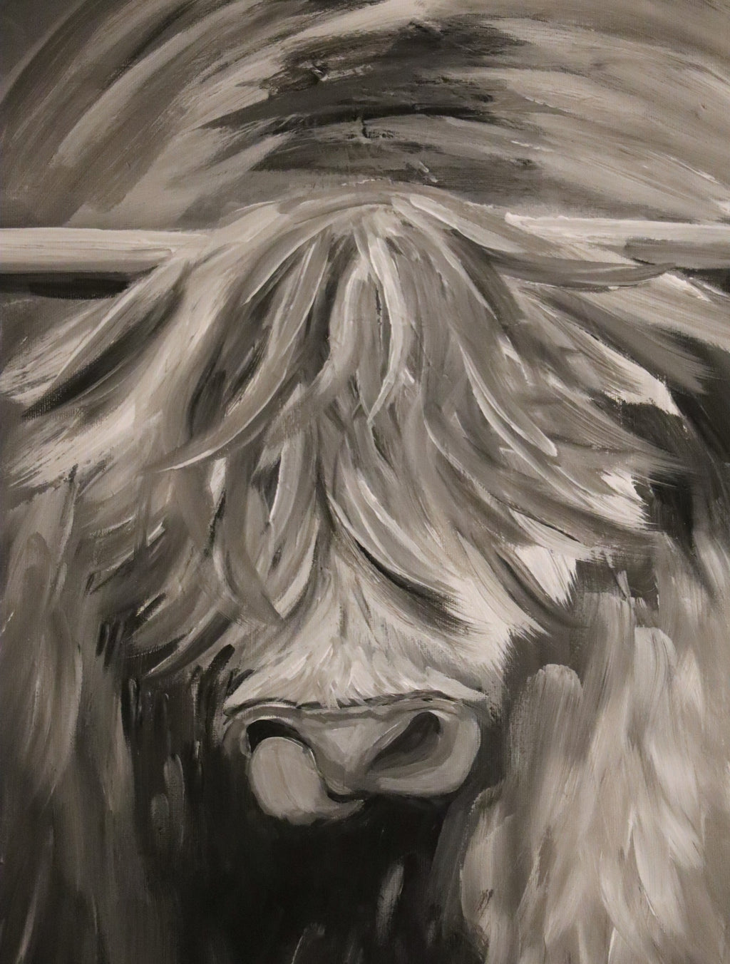 Big Highland Cow 2.1 - Original Acryl Painting | Deko Duo