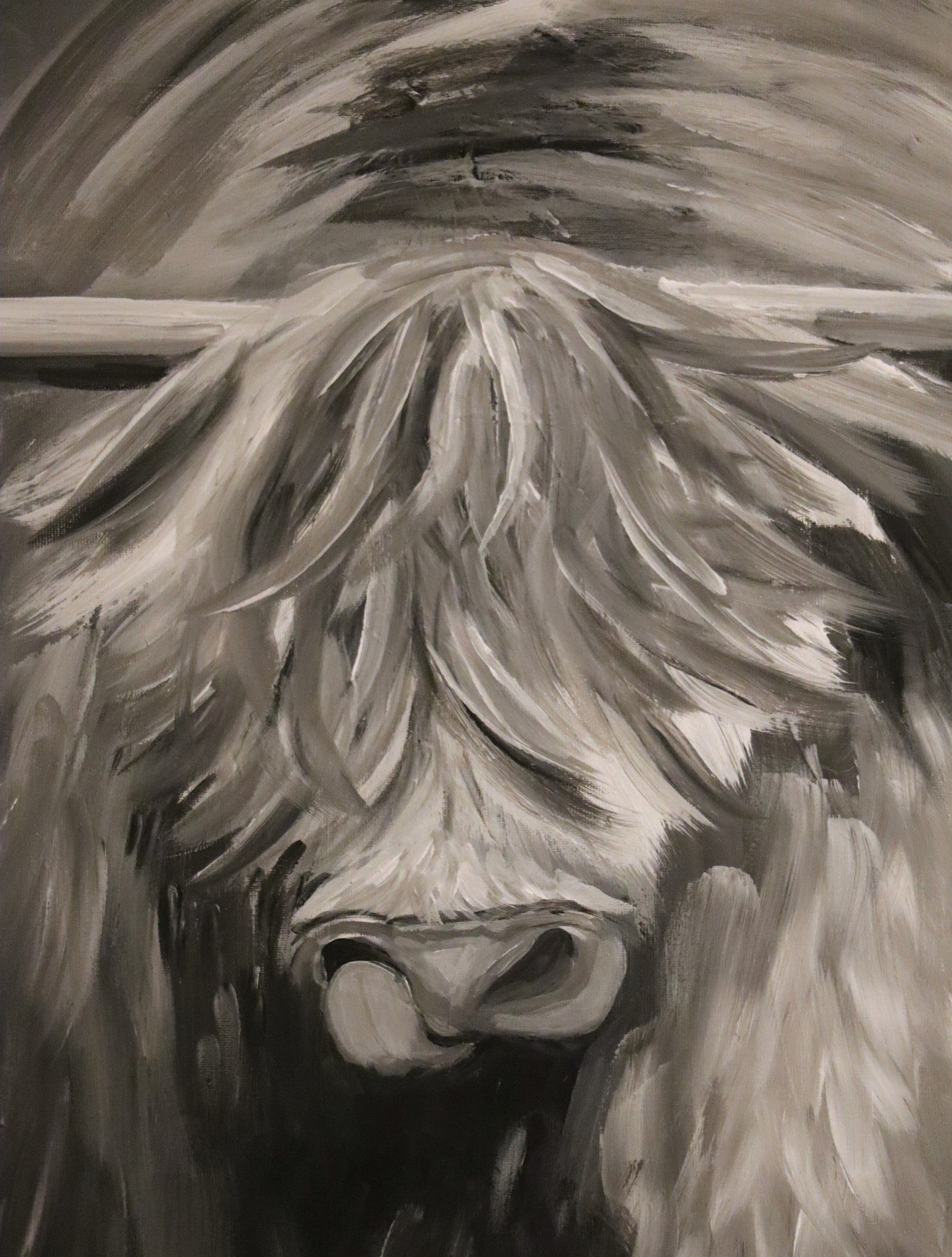 Big Highland Cow 2.1 - Original Acryl Painting | Deko Duo