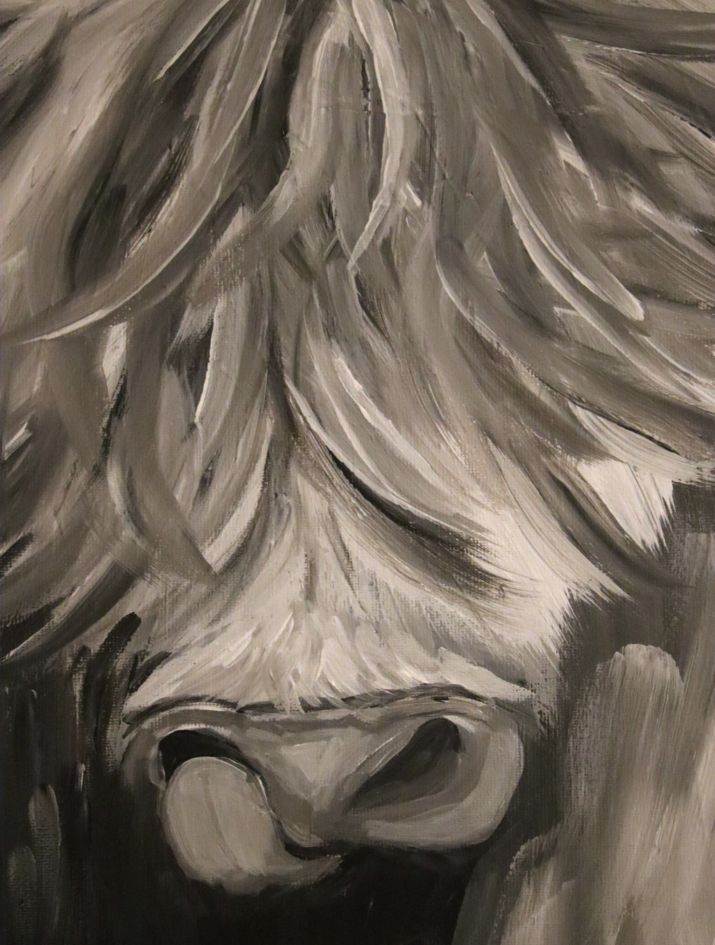 Big Highland Cow 2.1 - Original Acryl Painting | Deko Duo