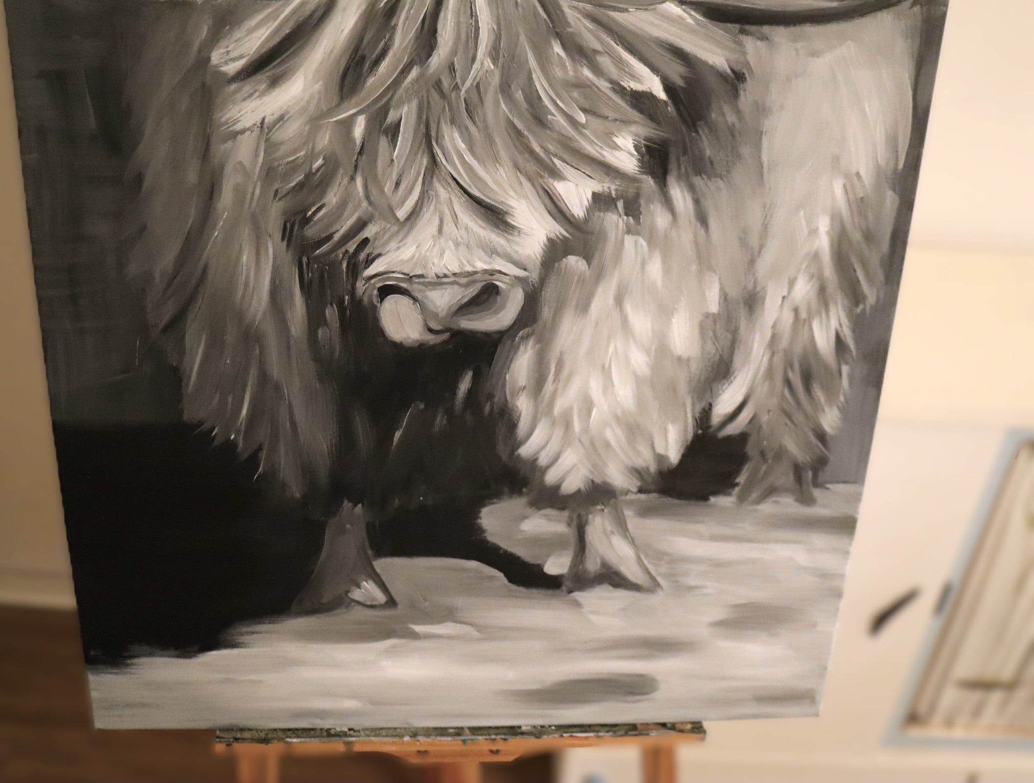 Big Highland Cow 2.1 - Original Acryl Painting | Deko Duo