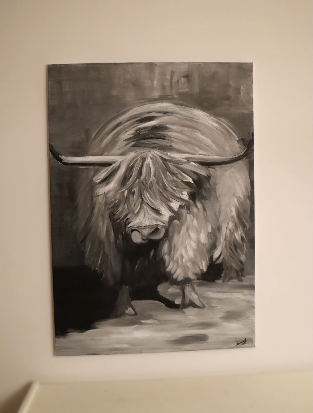 Big Highland Cow 2.1 - Original Acryl Painting | Deko Duo