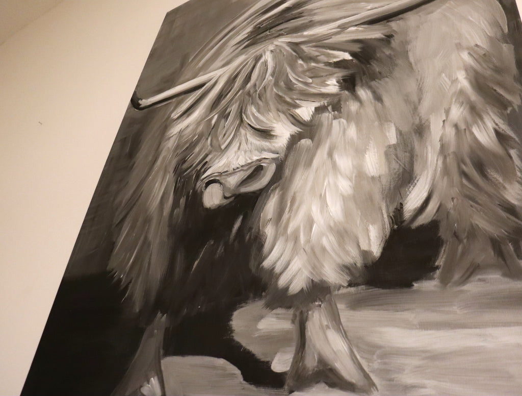 Big Highland Cow 2.1 - Original Acryl Painting | Deko Duo