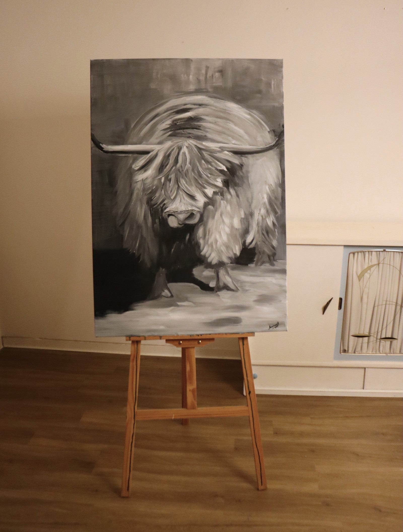 Big Highland Cow 2.1 - Original Acryl Painting | Deko Duo