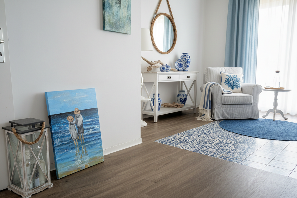 Handgemaltes Acrylbild Mediterraner Sommer