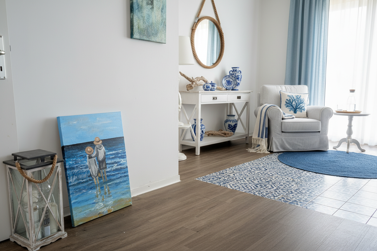 Handgemaltes Acrylbild Mediterraner Sommer