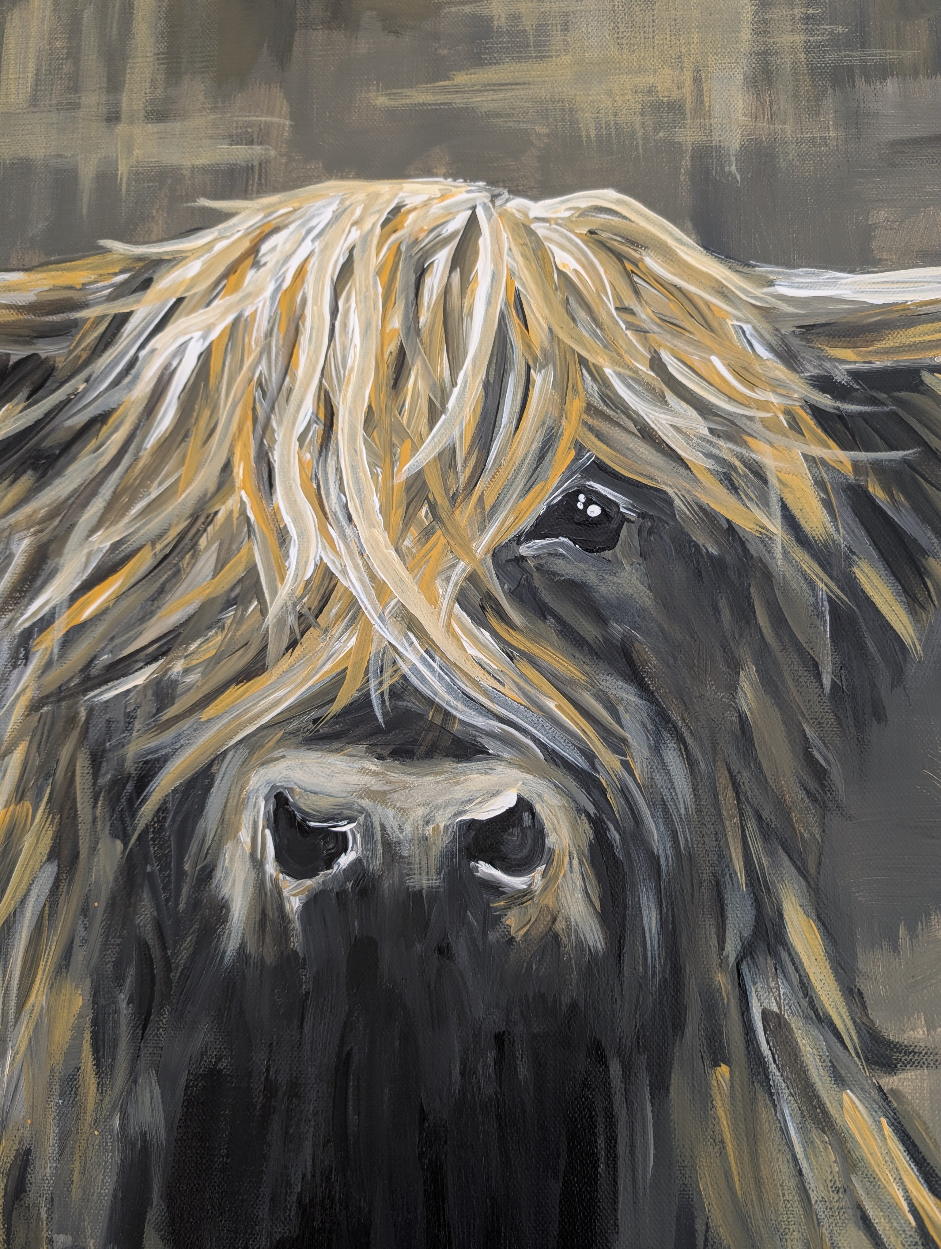 Big Highland Cow beige