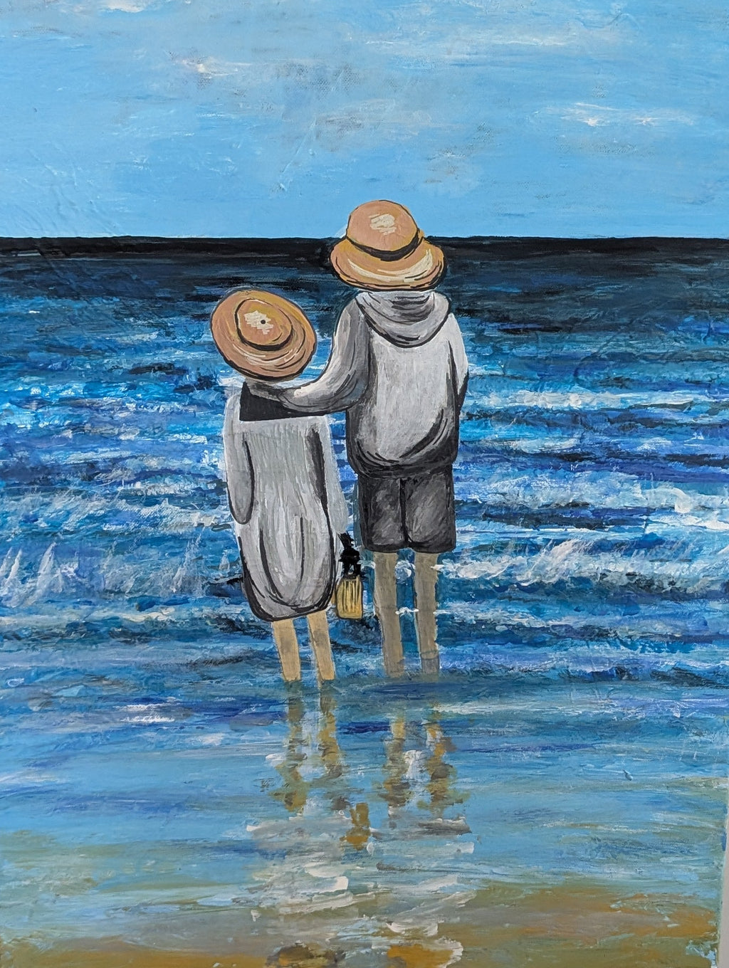 Handgemaltes Acrylbild Mediterraner Sommer