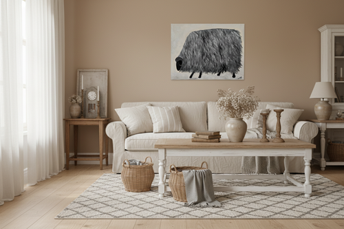 Big sheep 2.0 - Original handgemaltes Bild (58x78cm) | Deko-Duo