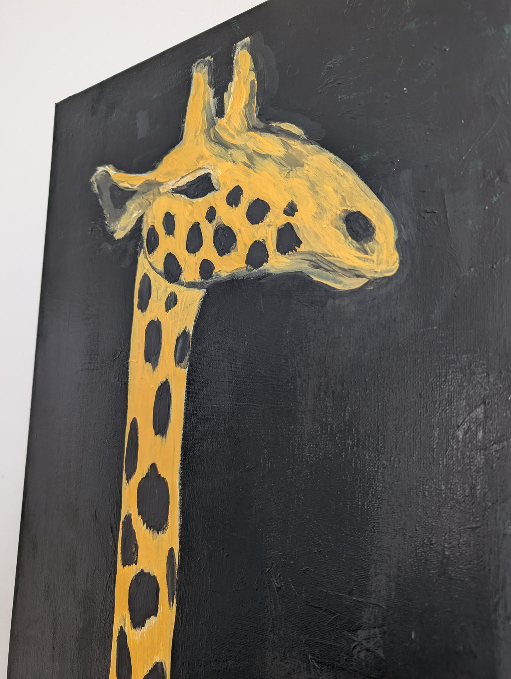 Giraffe gemalt groß - Leinwandbild DekoDuo 120*40cm