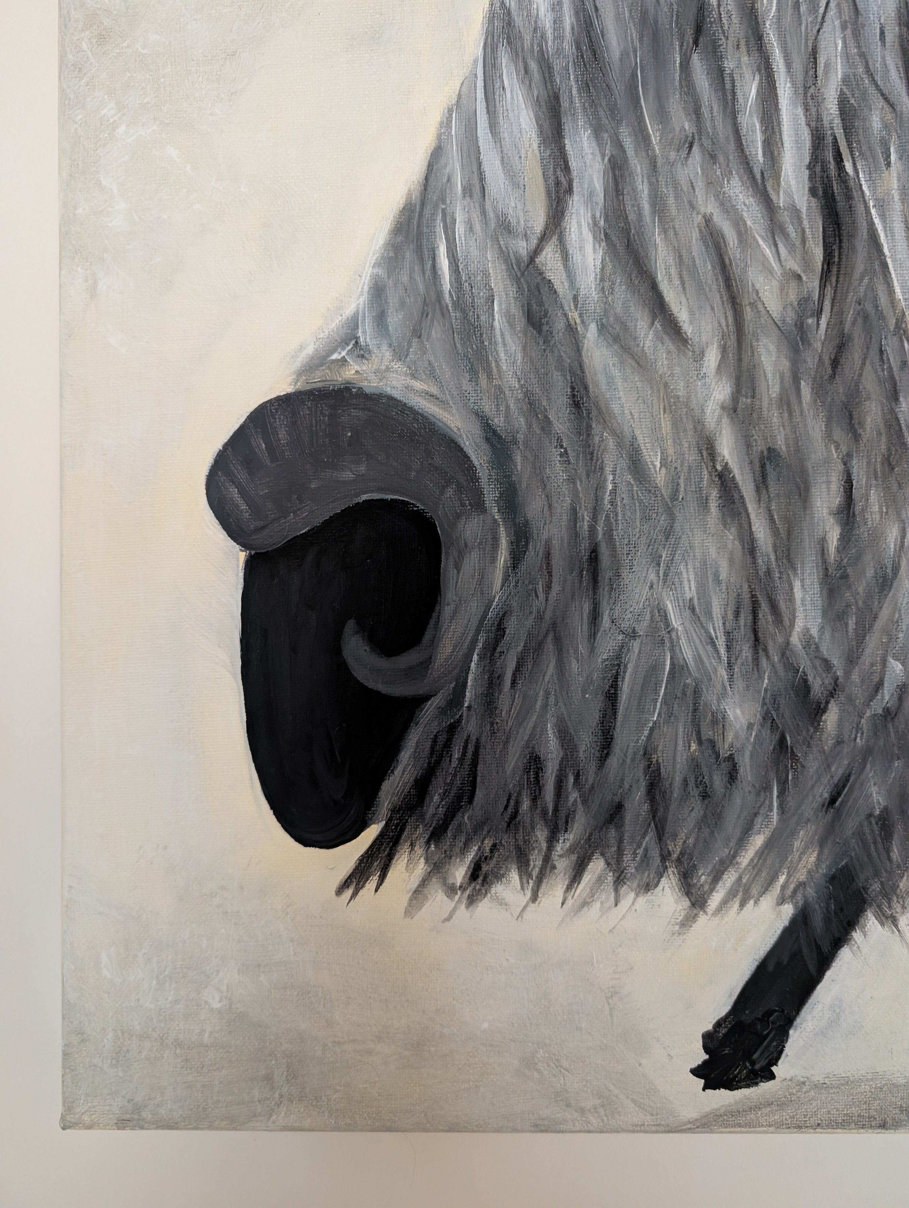 Big sheep 2.0 - Original handgemaltes Bild (58x78cm) | Deko-Duo