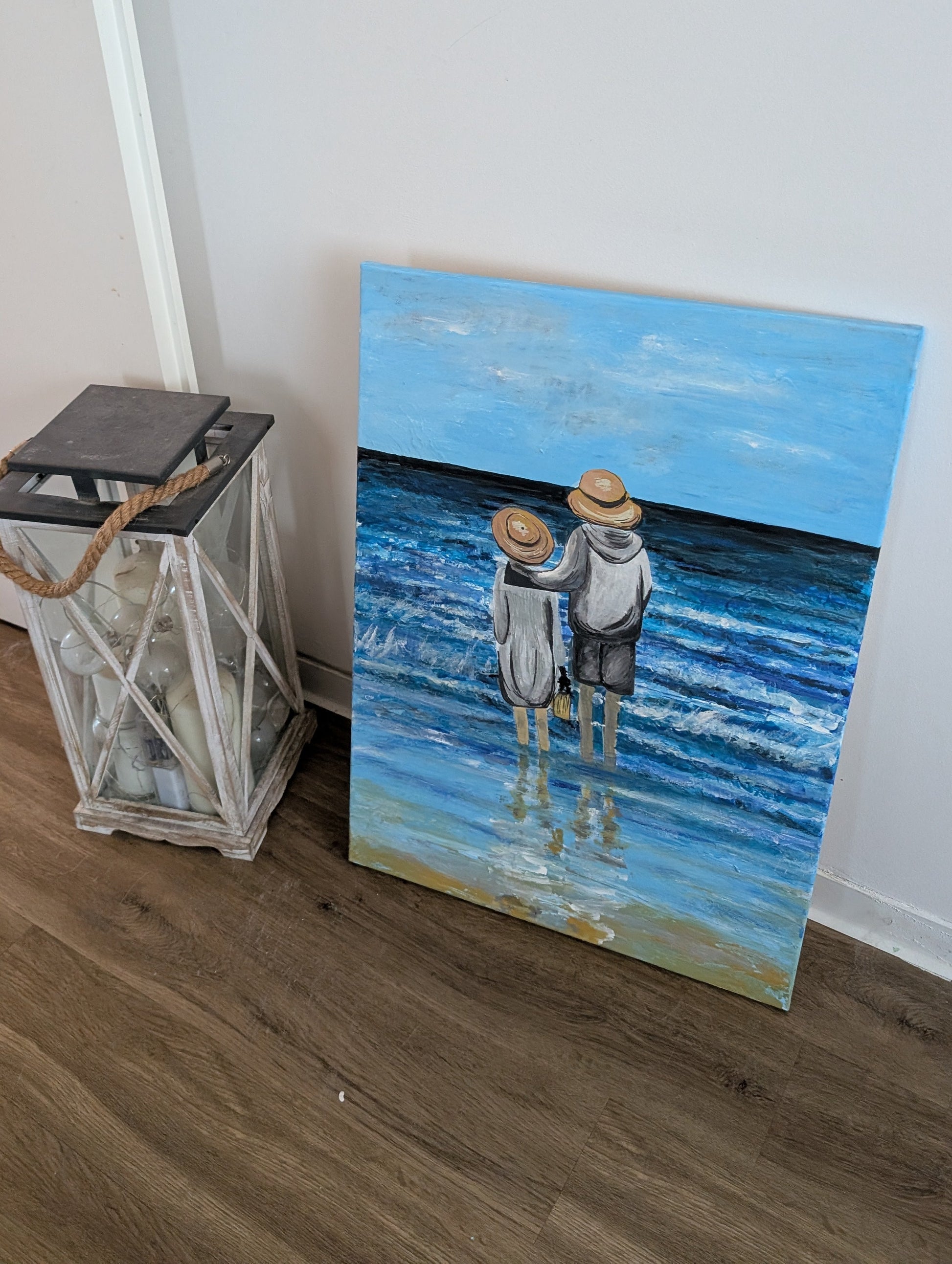 Handgemaltes Acrylbild Mediterraner Sommer