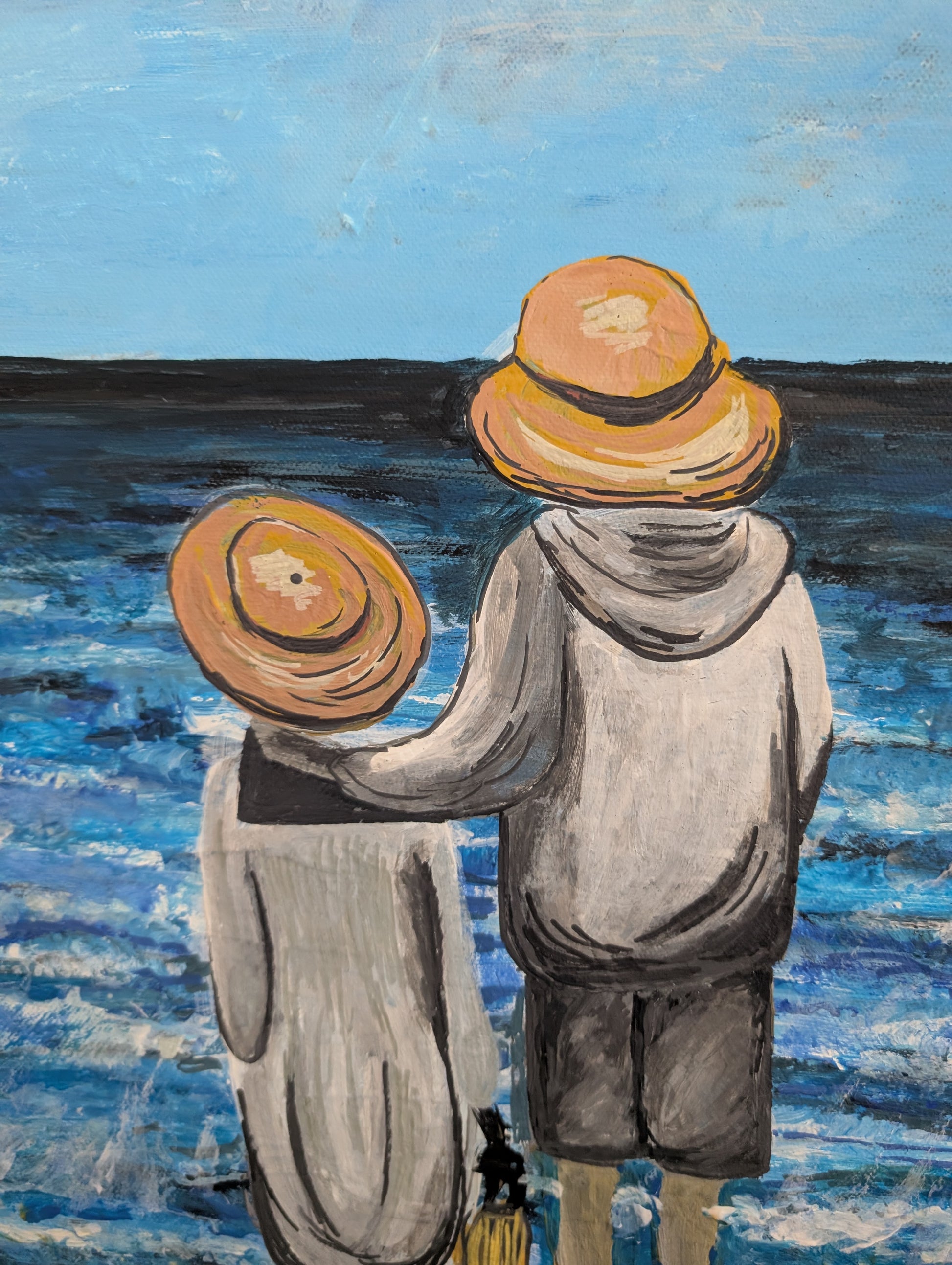 Handgemaltes Acrylbild Mediterraner Sommer