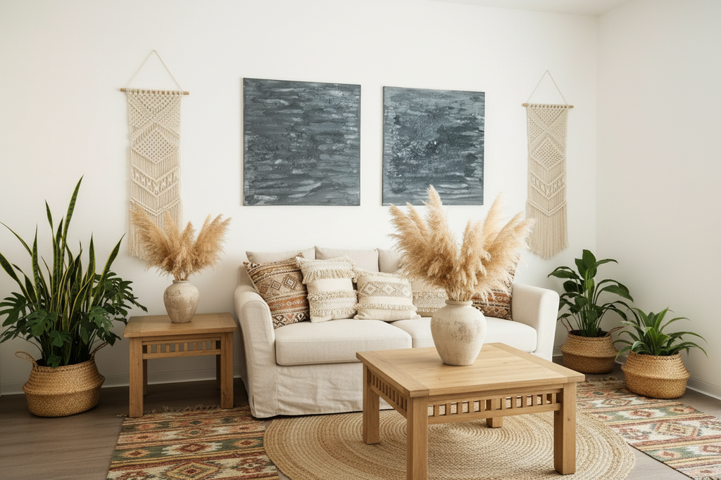 Wunderschönes Leinwandbild 80x80 cm – Moderne Struktur in Grau-Blau-Grün-Beige